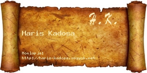 Haris Kadosa névjegykártya